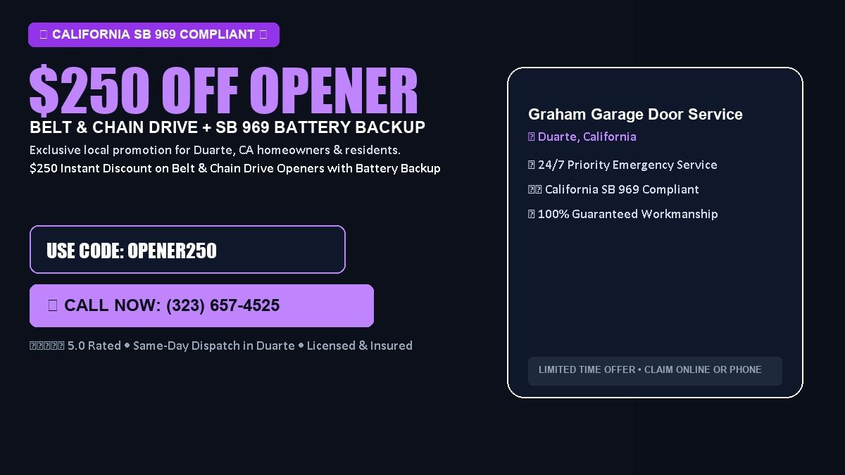 Graham Garage Door Service $250 OFF Premium LiftMaster Opener Installation
