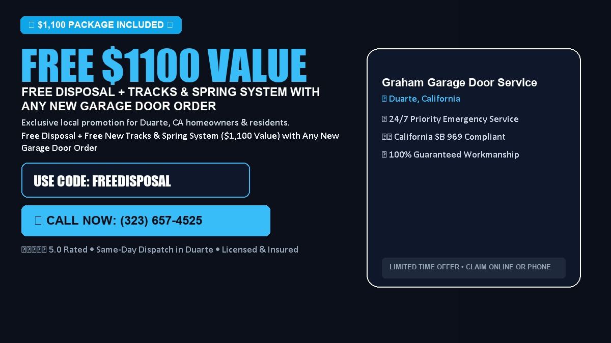 Graham Garage Door Service FREE Haul-Away & Heavy-Duty Tracks with New Door